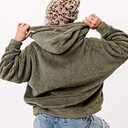 Hoodie Sweatshirts Soft Long Sleeve Zip up Sweatshirt Fall Outwear Winter Hooded Jacket, Green, Large