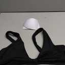 geluboao Bikini Set for Women Solid V Neck Knot Front Push Up Swimsuit Size (Small) (Top Only)