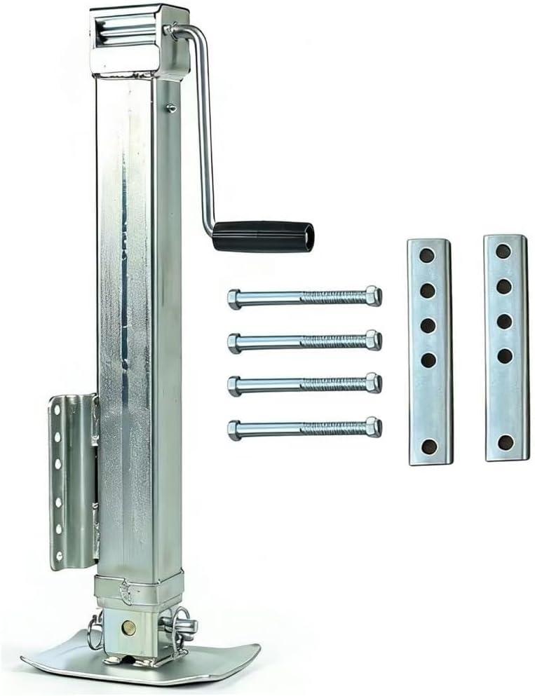 Heavy Duty Swivel Trailer Jack, 8000 lbs Static Load, 28.5" Lift Jack Stand with Ergonomic Handle, Bolt-On/Weld-On Support for RV, Horse, Utility and Yacht Trailers
