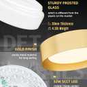 AUTELO Gold Flush Mount Ceiling Light, 16" 5CCT Ceiling Light with Frosted Glass in Gold Finish for Bedroom, C3336-40 BRZ LED
