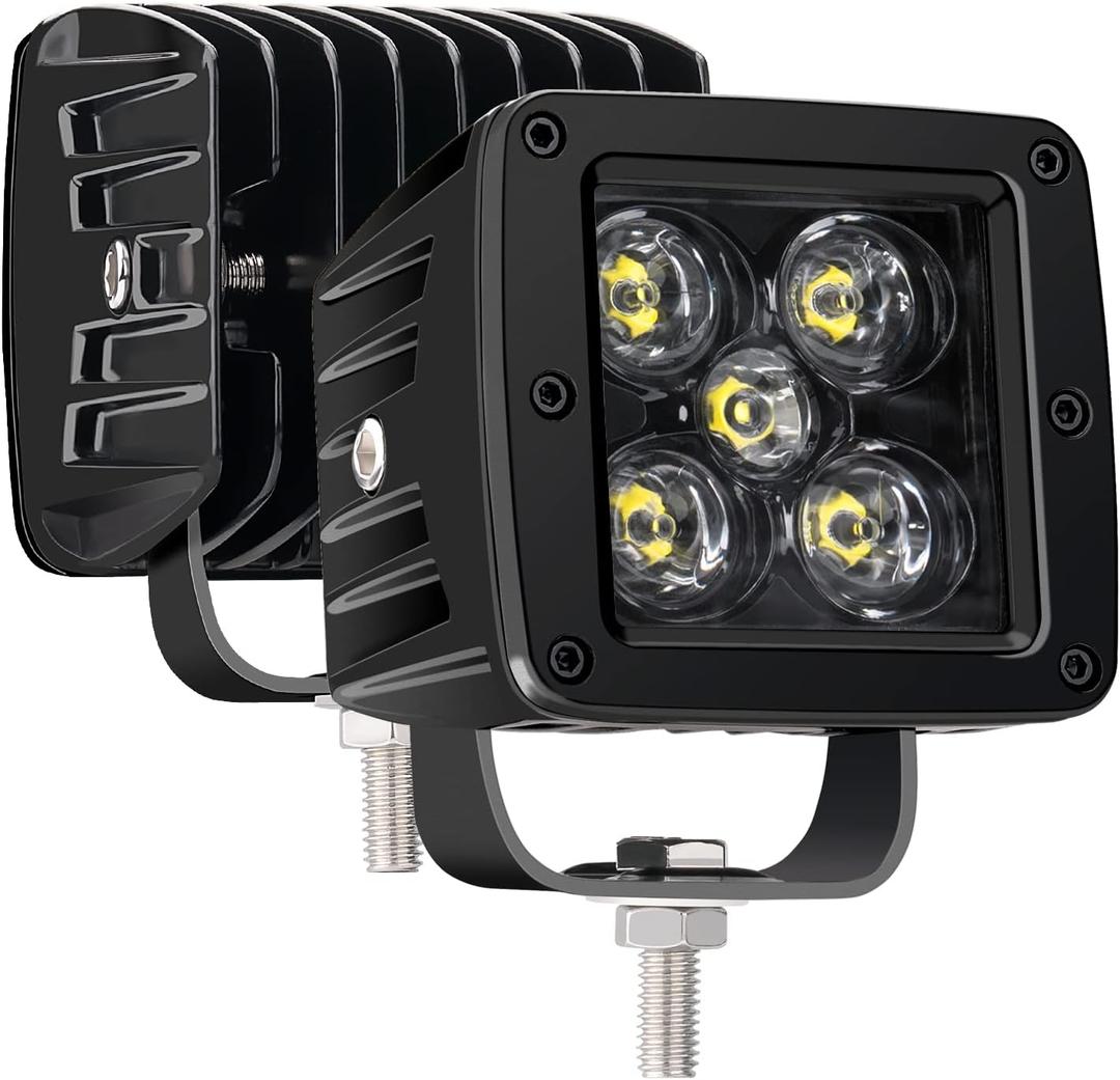 YCHOW-TECH LED Cubes, 2PCS 3inch 100W CREE LED Pods Spot Beam Driving Lights Cubes Ditch Light Off Road Lights Reverse Light for Truck Pickup UTV ATV SUV Boat 4x4 Car