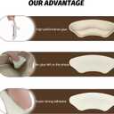 2 x Ouzorp Heel Pads for Shoes-4 Pairs Heel Grips Inserts Cushion for Womens Men Shoes, Heel Pads Snugs for Shoe Too Big, Improved Shoe Fit and Comfort, Prevent Heel Slip and Blister-Pale Apricot+Black (universal)