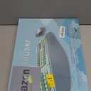 Wireless Keyboard and Mouse Set, Retro Typewriter Keyboard, 2.4GHz Full Size 104-Key Cute Keyboard with Number Pad, Colorful Keyboard with Round Keycaps for Windows PC Laptop(Colorful Blue)