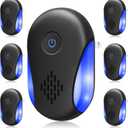 (2025 Upgraded) Ultrasonic Insect & Pest Indoor Repeller, Plug-in Control Electronic Repellent for Rodent, Mice, Rats, Roaches, Bugs, Ants, Spiders, Mosquitoes, Home, 2 Mode Switching (6 Pack)