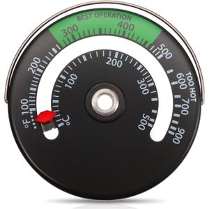 Magnetic Wood Stove Thermometer Oven Temperature Thermometer for Wood Burning Gas Stoves Chimney Pipe Avoiding Destroyed by Overheat(1 Piece), 1 Pack