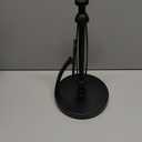 VEHHE Paper Towel Holder Countertop, Black Paper Towel Holder with Spring Activated Arm and Damping Effect, Simply Tear Paper Towel Stand for Bathroom and Kitchen (Black)
