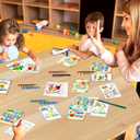 Fancy Land End of Year Students Gifts from Teacher 24 Sets Have a Great Summer Postcards Color Your Own Summer Cards and Crayons Bulk for Kids Preschool Classroom Art Projects Party Favor Supplies