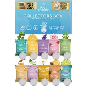 Body Restore Shower Steamers Aromatherapy 22 Pack – Easter Basket Stuffers, Easter & Birthday Gifts for Women & Men, Girls & Boys, Stress Relief & Relaxation Self Care – Collector’s Box