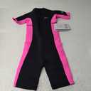 Hevto Kids Wetsuit Shorty for Boys Toddler Girls Youth 2mm Neoprene Thermal Wet Suit Front Zip for Swimming Snorkeling Surfing Diving (10 Slim, K1S-Front Zip-Pink)