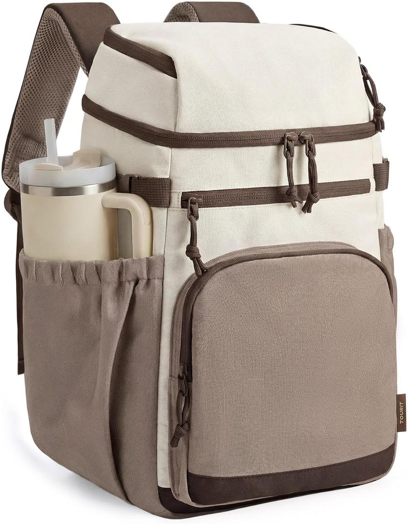 TOURIT Backpack Cooler Leak Proof 28 Cans Cooler Backpack Insulated Waterproof Cooler for Men and Women, Picnic, Hiking, Work, Trip, 12" x 6.5" x 17"