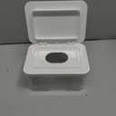 Wipes Dispenser, One-Handed Operation Wipe Holder for Baby & Adult, Seal-Designed Wipes Container for Bathroom Keep Diaper Wipes Fresh (White)