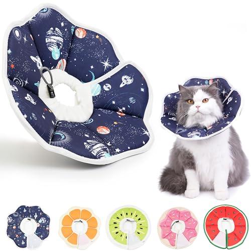 Cat Cone Collar Soft, Waterproof Cat Recovery Collar After Surgery, Adjustable Pet Donut Collar, Safety Elizabethan Collar to Prevent Licking Wounds for Kittens, Pet Cone Alternative