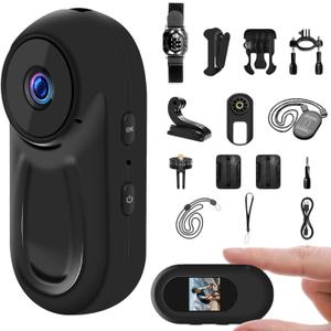 1080P Sports Action Camera, Mini Body Camera with Audio and Video Recording, Wearable Action Body Cam, Portable Recorder with Magnetic Back Clip, Camcorder for Traveling, Pet, Vlogging, Cycling