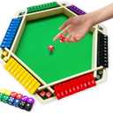 6-Player Shut The Box Game  Wooden Close The Box Math Game with Dice, Educational Family Board Game for Learning Addition & Strategy, Multi-Color 1-10 Number Flip Blocks