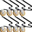 4 Pack Sliding Screen Door Rollers for Academy Doors, Smooth & Quiet, 1" Concaved Steel Ball Bearing, Rollers with Replaces B512B513B746 and B756 Used on Both Top and Bottom, 4Pack (B512 8pc)