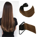 Long Layered Ombre Brown wig Synthetic Hair Fiber Highlight Multicolor Wigs for White Women (Ombre Brown)