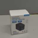 decqle Universal Travel Adapter, International Travel Plug Adapter with 2 USB-C(PD 20W)  1 USB-A Ports, All in One Portable Adaptor, for USA, UK, EU, AU  224+ Countries (Black) US