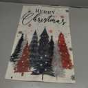 Colorlife Merry Christmas Garden Flag 12x18 Inch Double Sided Outside, Christmas Tree Snowflake Winter Holiday Yard Outdoor Decorative Flag