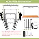 Square Backdrop Stand, 8.2FT Black Wedding Arch, Heavy Duty Balloon Arch Stand, Over The Table Rod Stand with Clamps, Adjustable Photo Booth Background, Backdrop Frame for Valentines Day Party