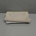 Lace Trim Tablecloth Linen-Look Textured Rustic Burlap Stlye Machine Washable Solid Heavy Weight Rectangle/Oblong Table Cloth Cover for Kitchen Dinning Tabletop Decoration 55x86 in Beige