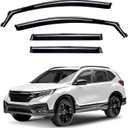 Window Deflectors Smoke Tinted in-Channel Side Window Vent Visor Deflectors Rain Guards Compatible with CR-V 2017-2022 - 4pcs. GW0217 (For CR-V 17-22)
