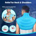 Comfytemp Large Ice Pack for Neck Shoulders Upper Back Pain Relief with Straps, Reusable Gel Ice Wrap Hot Cold Compress Therapy Recovery for Upper Back, Cervical Injuries, Rotator Cuff (Large, Blue)