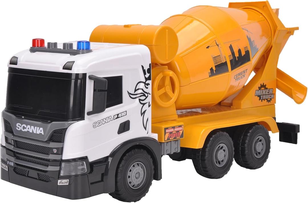 Smart BeBe Official Licensed Scania Friction Toy Crane Truck Extra Large Friction Truck with Crane Function Lights and Sounds Friction Toy Truck for Kids