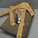 FUKUMARU Cardboard Cat Scratcher Bed, 2-in-1 Oval Cat Scratch Pad, Cats Scratching Board Lounge Bed Indoor, Durable Modern Kitty Scratcher Bowl, Cats Scratch Furniture Protector, Wood Color