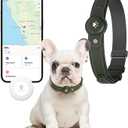 2-in-1 GPS Tracker for Dogs: Smart Pet Collar with Real-Time Tracking,No Monthly Fee/Subscription (iOS Only) Waterproof, Anti-Lost,365-Day Long Battery Life GPS Tracker Dog Collar(Tracker Included) (Green)