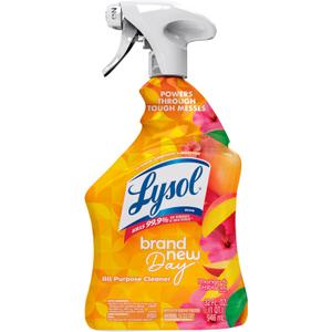 Lysol All Purpose Cleaner Spray, Multi-Purpose Disinfecting Spray, Kitchen & Bathroom Cleaner, Mango & Hibiscus Scent, 32 Fl Oz