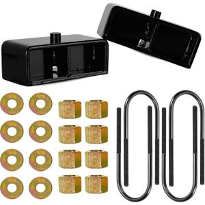 Rear Leveling Lift Kit for 2002-2008 Dodge Ram 1500, 2003-2010 Ram 2500/3500 - 2" Heavy Duty Rear Lift, 9-16th Pin Blocks, Extended U-Bolts