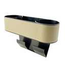 Cup Holder for Car Seat Gap Organizer, Multifunctional Cup Drink Holders with PU Leather Cover,Side Insert Center Console Gap Filler Storage Box for Mug Bottle CellPhones Keys Coffee Coasters