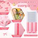 100 Pcs Small Charcuterie Boxes with Clear Lids Dessert Boxes Treat Cupcake Cake Slice Container Take Away Paper Disposable Food Containers for Sandwich Cookies Party Supplies(Pink, Bow)