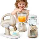 Kids Kitchen Playset for Toddlers, Play Kitchen Toys with Lights & Sounds, Pretend Play Kitchen Set for Toddlers Kids Girls 3-4 4-8, Toddler Toy Gifts for Ages 3 4 5 6 7 8 Years Old Birthday Christmas