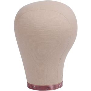 YANTAISIYU 1 Piece 22 Inch Wig Head Cork Canvas Block Head Mannequin Head for Wigs Display Styling Manikin Head (22 inch)