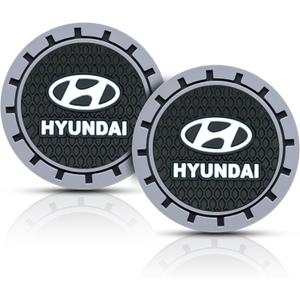 2Pcs Slicone Car Cup Holder Coaster, for Hyundai Elantra Sonata Tucson Santa Fe Genesis Equus Azella,Universal Non-Slip Cup Holders,Silicone Anti-Slip Cup Holder Coaster Car Interior Accessories-XD