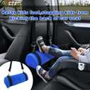 Car Seat Footrest for Children, Strap-On Car Seat Leg Support Pad, Footrest for Children Ideal for Long Road Trips, Car Seat Footrest for ChildrenBlue