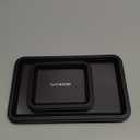 Collapsible Magnetic Parts Tray Set - 3 Different Size Tool Trays for Screw, Bolts, Nuts, Washers, Pins and Other Small Metal Parts, Mechanic Tool Gifts for Men - Black