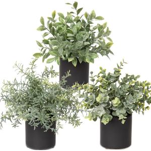 3 Pack Small Fake Plants for Shelf Decor Accents with Ceramic Pot Artificial Potted Plants for Rustic Farmhouse Decor Faux Plants Indoor Fake Potted Plants Artificial for Home Office Bookshelf Decor