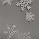 Bucherry 12 Pcs Wooden Snowflake Table Decor 3D Snowflake Tabletop Signs and Centerpiece for Christmas Xmas Winter Wonderland Decorations Home Party(White)