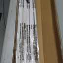 LazBlinds No Tools No Drill 1" Vinyl Mini Blinds, Cordless Blinds for Windows, Light Filtering Horizontal Window Blinds & Shades, 34" W x 72" H, White