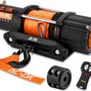 AC-DK 5500 lb ATV/UTV Winch Synthetic Rope Kits, 12V Winch with Wireless Remote for Off Road Trailer Boat RV Towing Winches, Waterproof Winch with Mounting Plate and Wired Remote