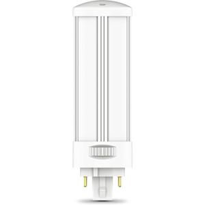 12W (18W Replacement) Color Selectable 4-pin Direct Replacement and Ballast Bypass (Type AB) Horizontal PL Lamp