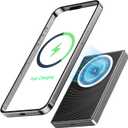 2025 for iPhone Magsafe Battery Pack, Ultra Slim Magnetic Power Bank Fast Charging, Wireless Portable Charger 10000mAh, 20W Powerbank Compatible with iPhone 16/15/14/13/12 Series,Matte Patina