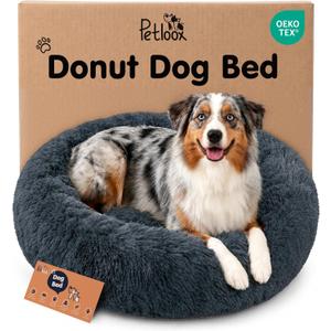 Calming Donut Dog Bed for Small Dogs, Round Dog Bed for Medium & Large Dogs