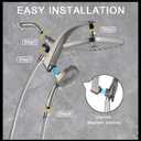 High Pressure Rain Shower Head: Upgrade Shower Heads with Handheld Spray Combo with Fixed Showerhead and 10 Sprays Handheld Shower Head, Detachable Showerheads Built-in Magnetic Docking and Power Jets