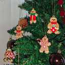3 x 12 Pcs Gingerbread Man Ornament Gingerbread Men Ornaments of Various Shapes for Christmas Tree Gingerbread Christmas Decorations