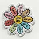 You are Daisy Affirmations Embroidered Patch 3"– Iron-On/ Sew-On Flower Applique for Jackets, Backpacks & Hats – Positive Motivational Quote, Cute Aesthetic Daisy Patch (You are Daisy Affirmations 1)