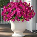 Lnoicy Artificial Flowers for Outdoor 14 Bundles Eucalyptus Fake Flowers for Planter, UV Resistant Fake Morning Glory for Home/ Porch/ Garden Decoration（Magenta）
