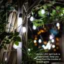 60ft Cool White LED Outdoor String Lights, Waterproof Festoon Light, 20 x Hanging Sockets with Shatterproof Light Bulbs for Backyard Garden Patio Pergola Gazebo Bistro Christmas Tree Wedding Party